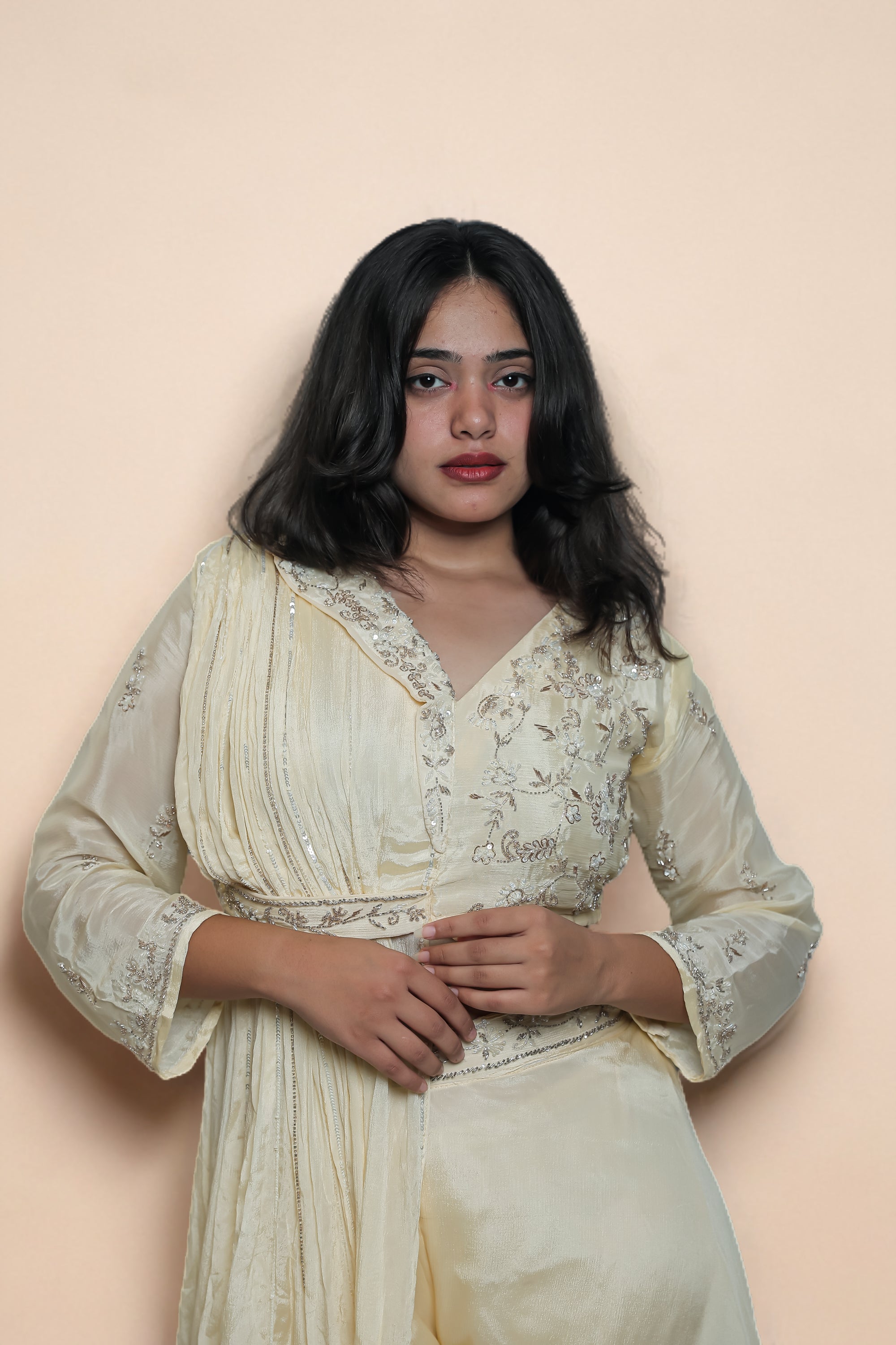 Ivory charm Indo-Western Co-ord Set