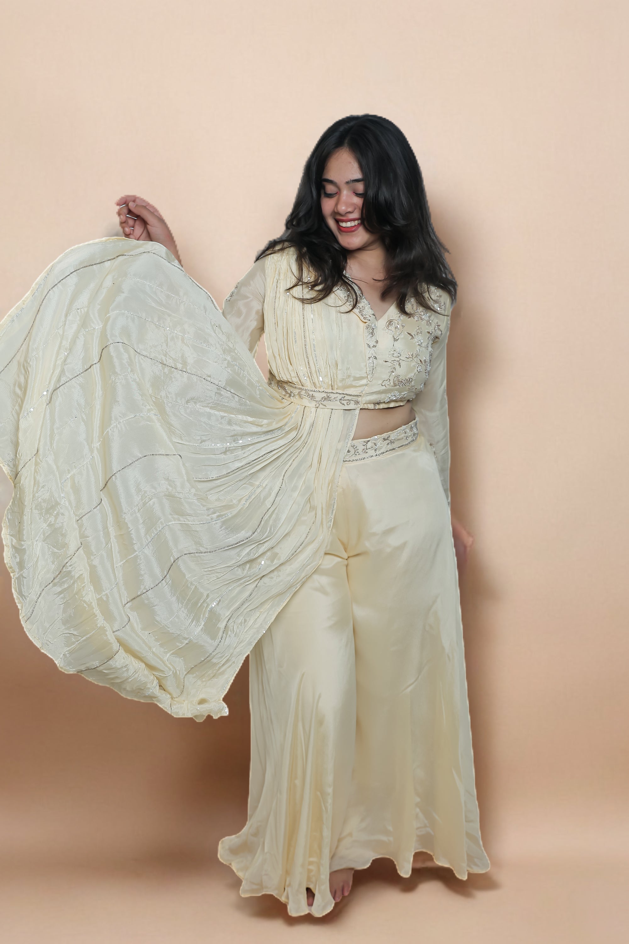 Ivory charm Indo-Western Co-ord Set