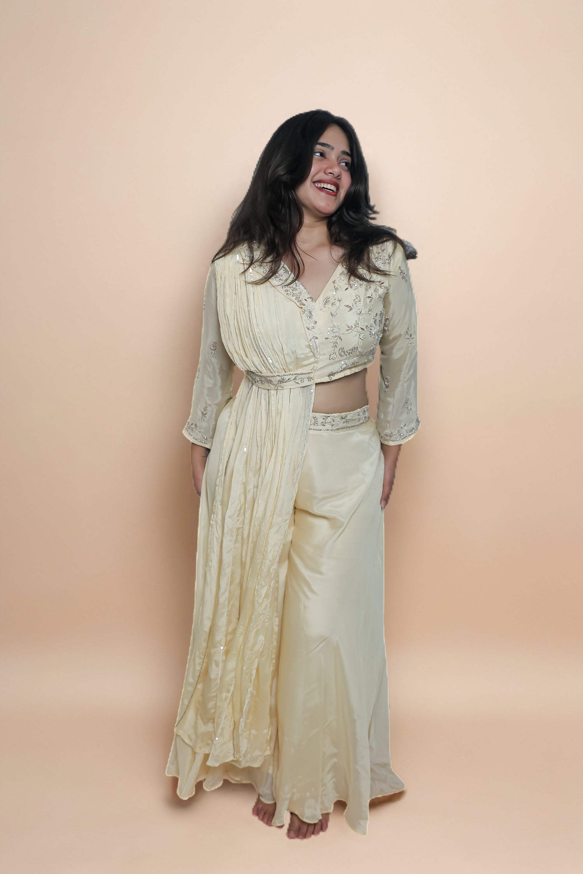 Ivory charm Indo-Western Co-ord Set