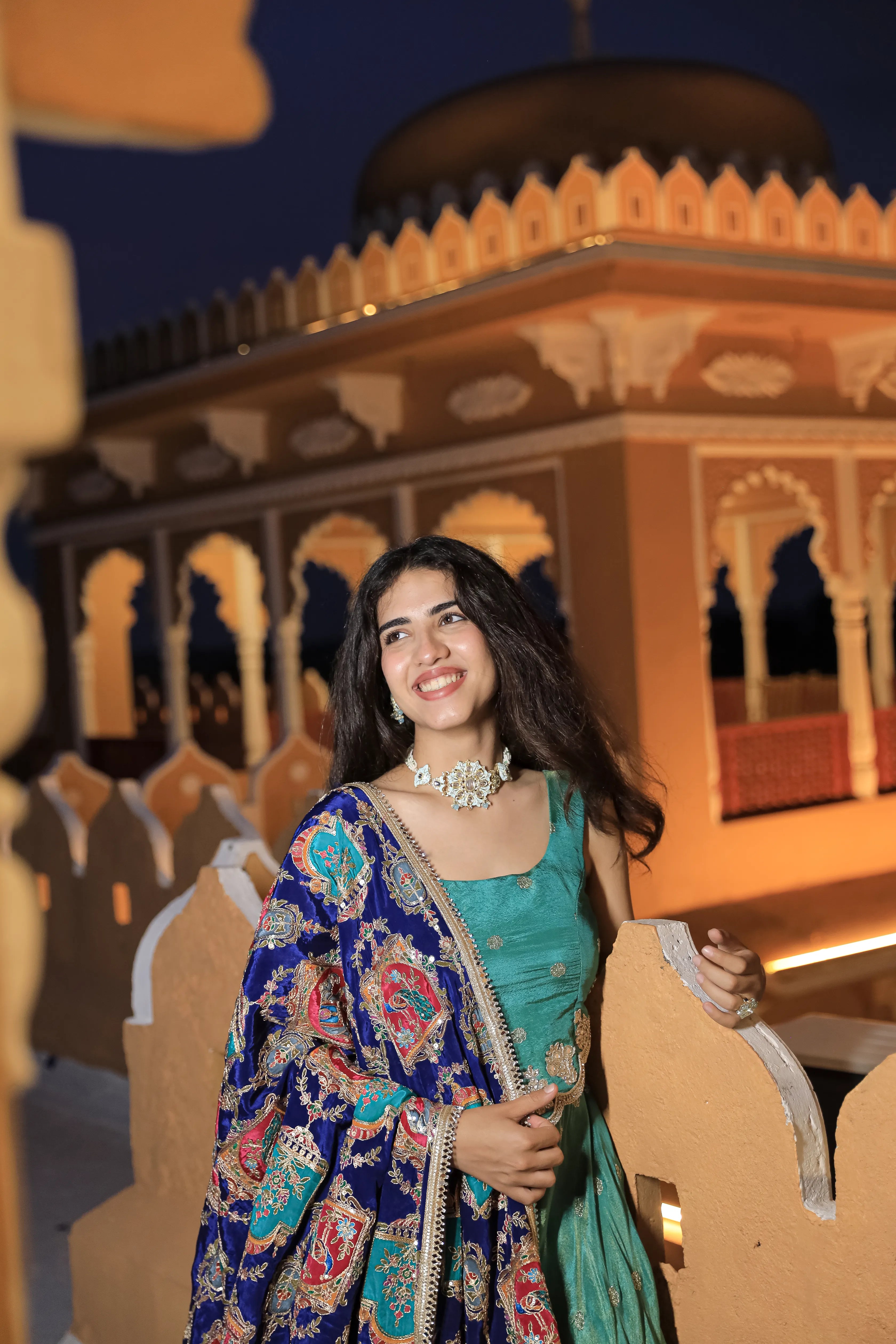 Royal Sage Green Lehenga