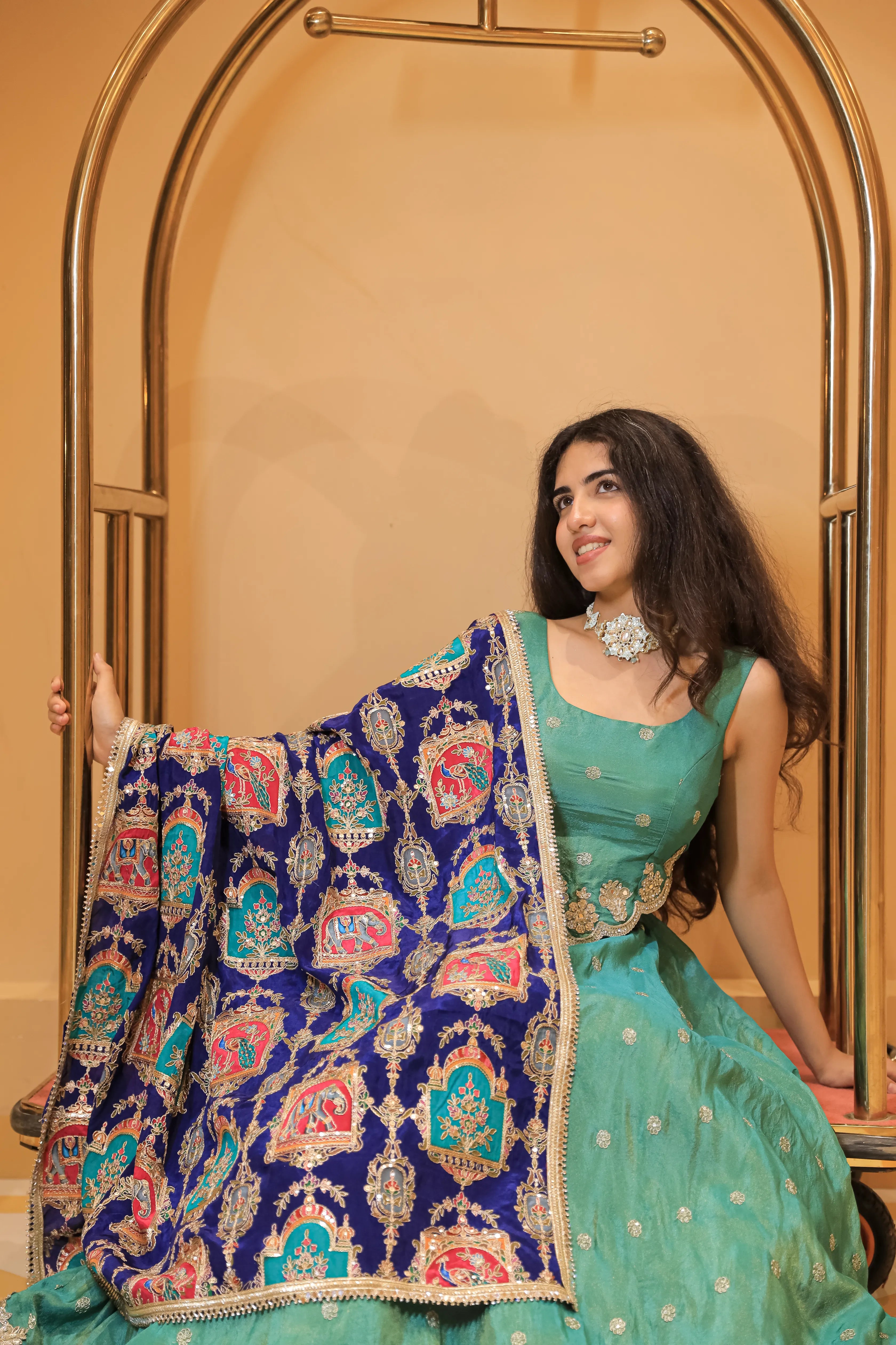 Royal Sage Green Lehenga