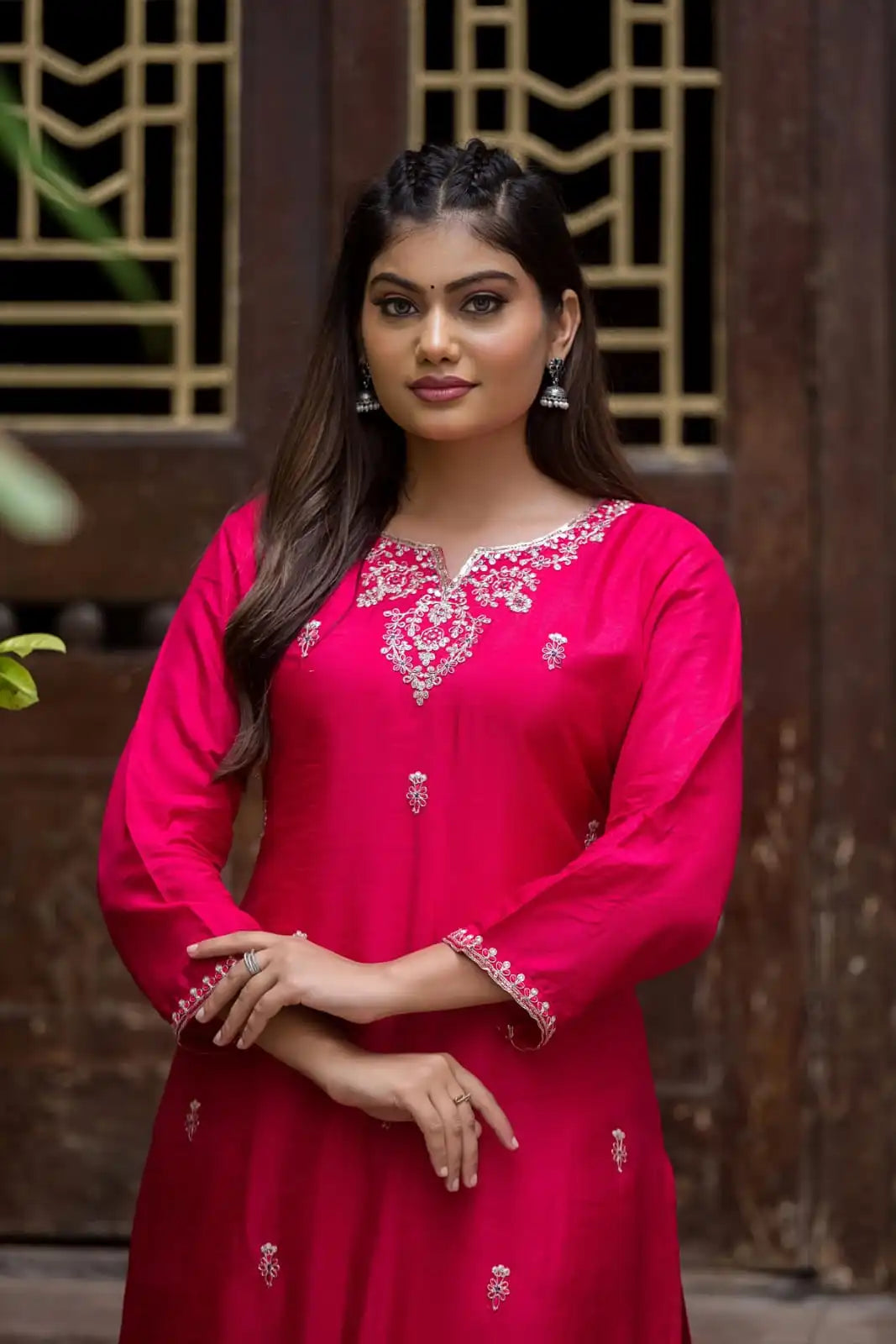 Grace Rani Pink Silk Salwar Kameez