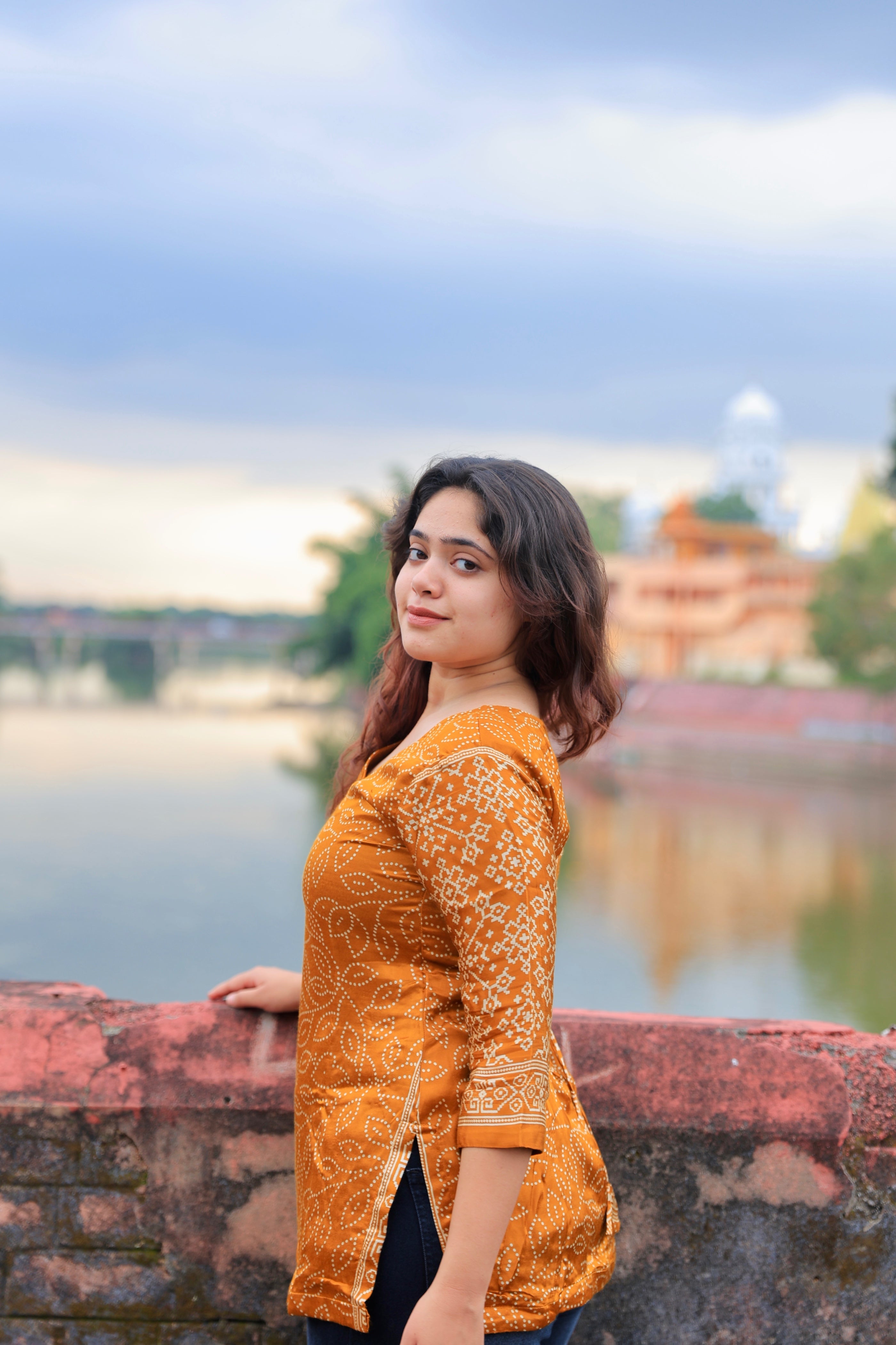 Ira Yellow Gaji Silk Corset-Style Short Kurti